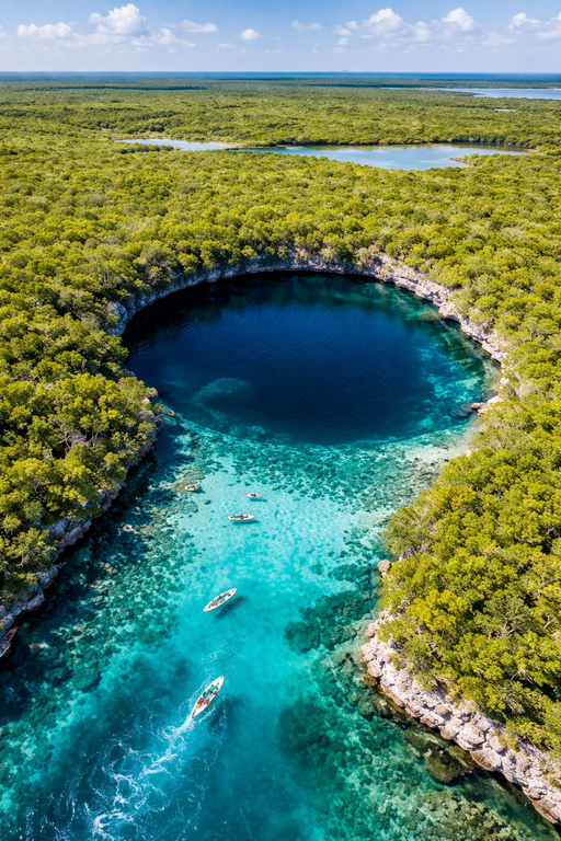 Blue holes of South Andros